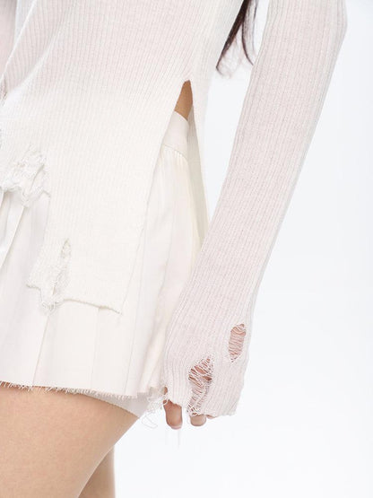 Y2K Grunge Distressed Sweater