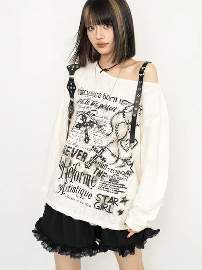 Y2K Grunge Distressed Top