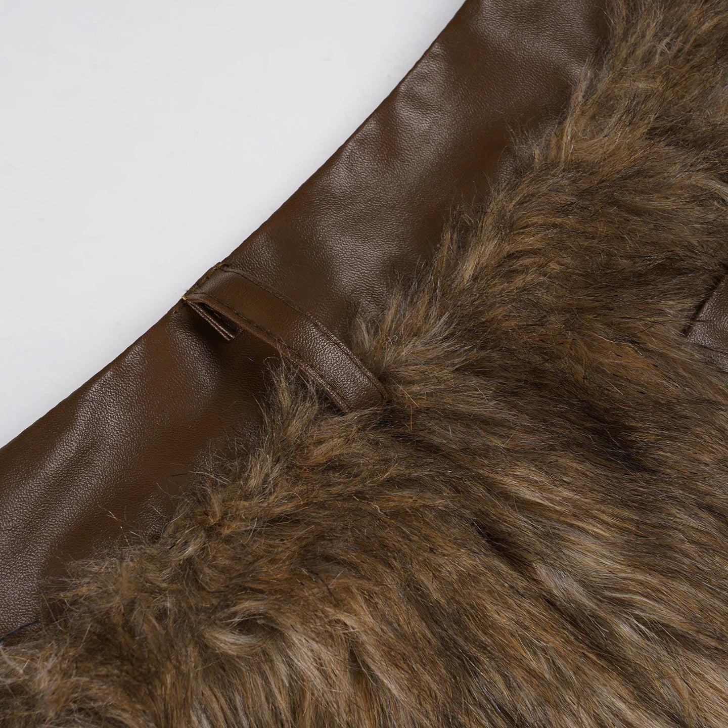 Y2K Grunge Faux Fur Mini Shorts