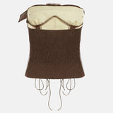 Grunge Faux Leather Corset Top
