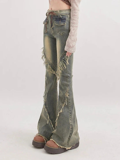 Y2K Grunge Flare Jeans