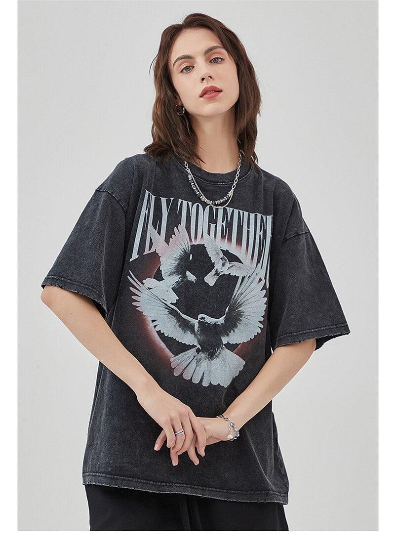 Y2K Grunge Fly Together Tee