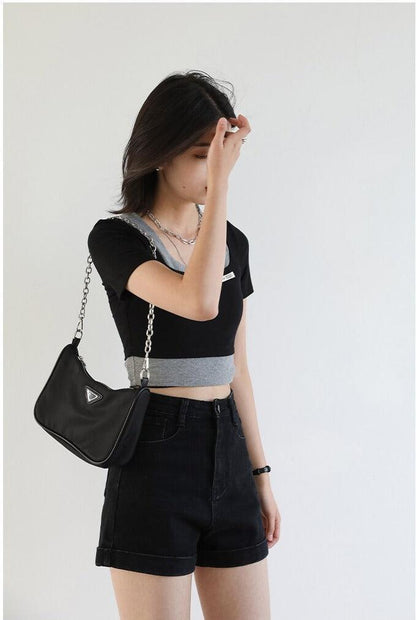 Y2K Grunge Jean Shorts
