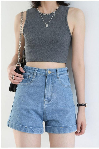 Y2K Grunge Jean Shorts