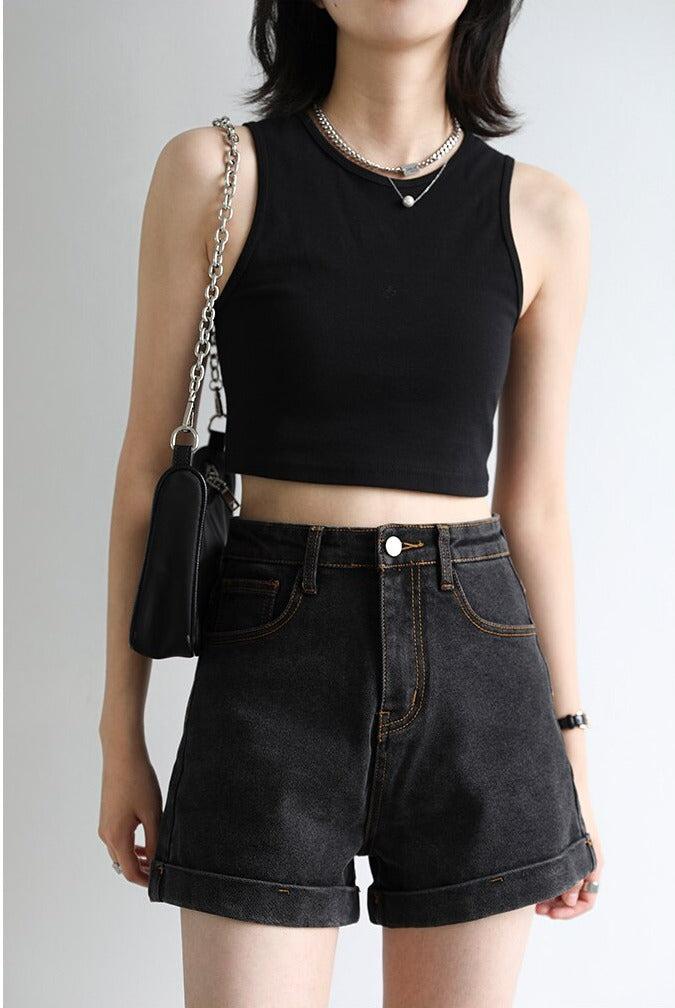 Y2K Grunge Jean Shorts