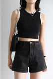 Grunge Denim Shorts