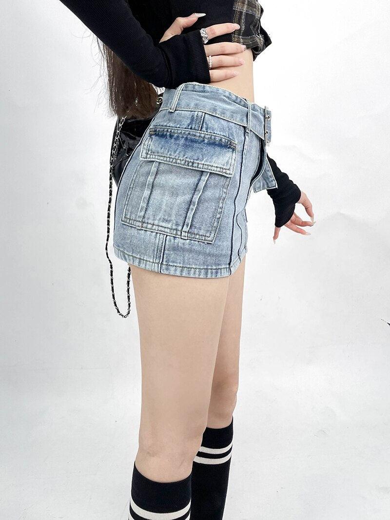 Y2K Grunge Jean Skort