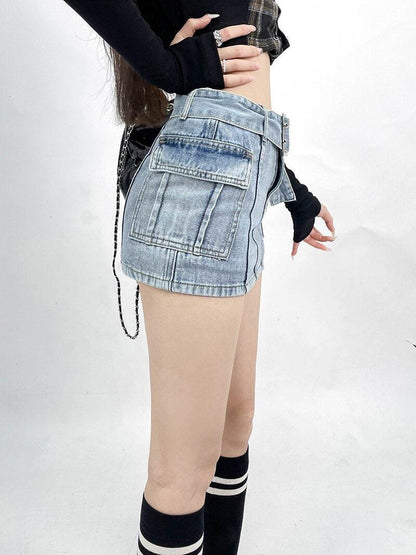 Y2K Grunge Jean Skort
