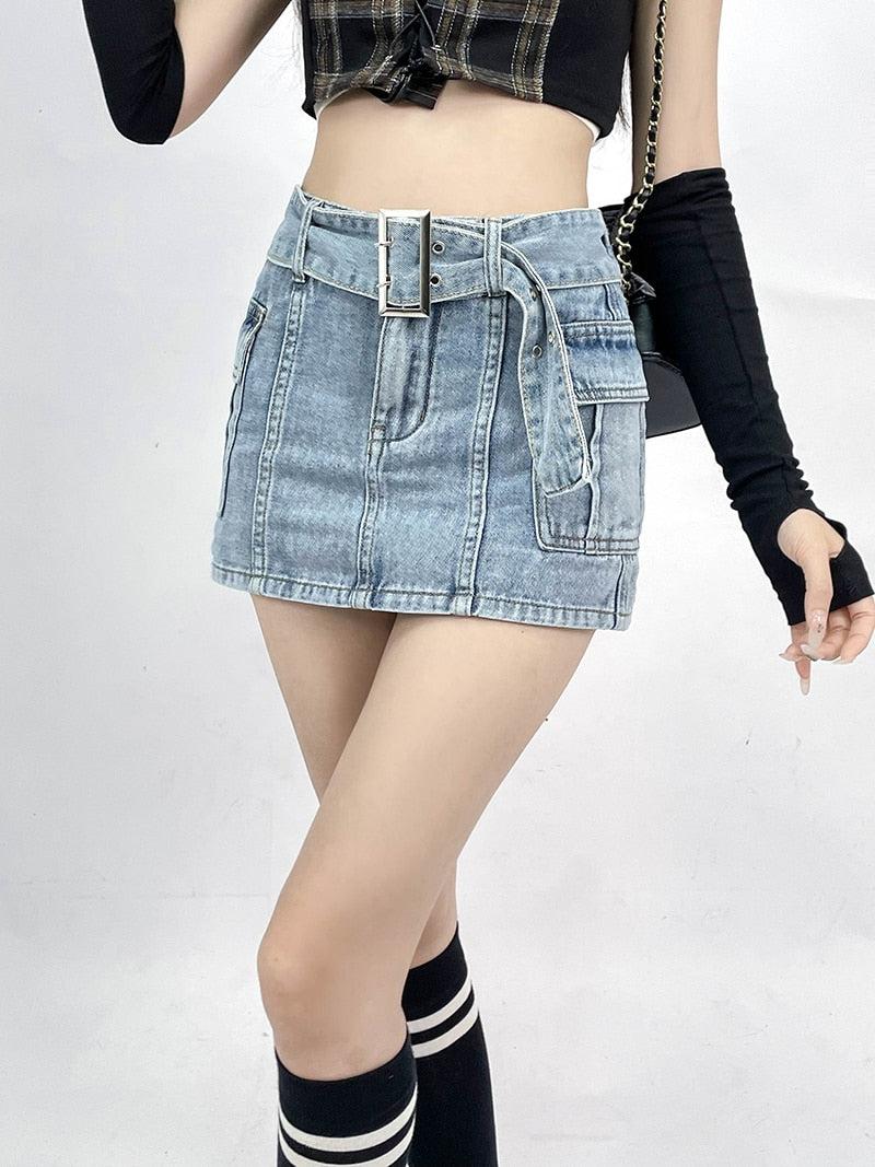 Y2K Grunge Jean Skort