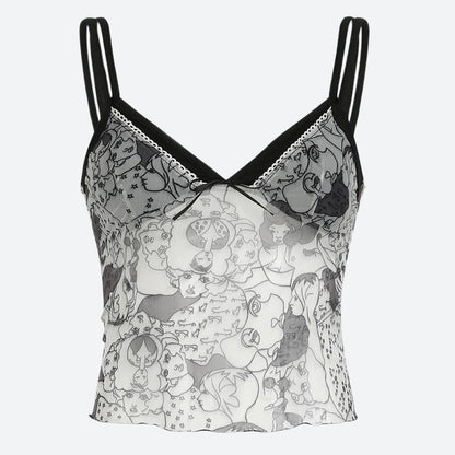Grunge Mesh Crop Top