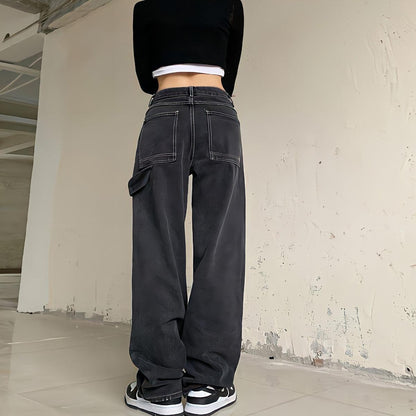 Y2K Grunge Skeleton Hand Jeans