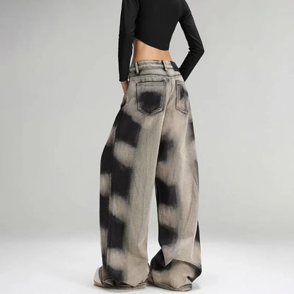 Y2K Grunge Sprayed Jeans