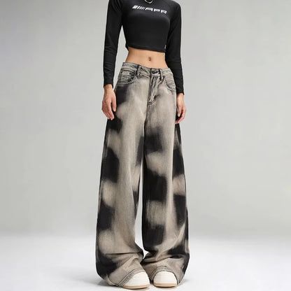 Y2K Grunge Sprayed Jeans