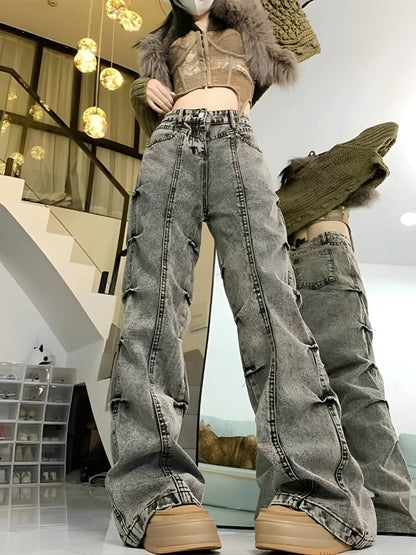 Y2K Grunge Wide Leg Jeans