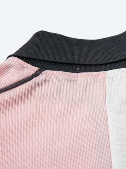 Y2K Half Zip-Up Jersey Top