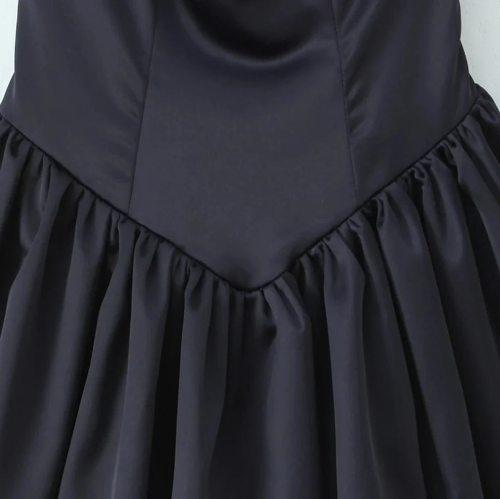 Y2K Halter Bubble Mini Dress