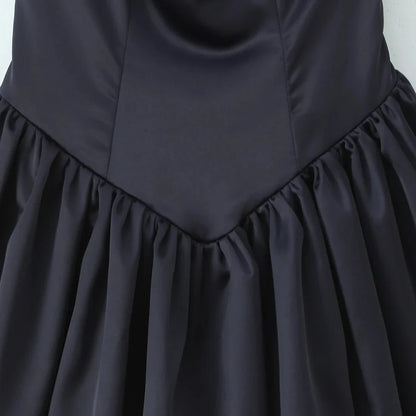 Y2K Halter Bubble Mini Dress