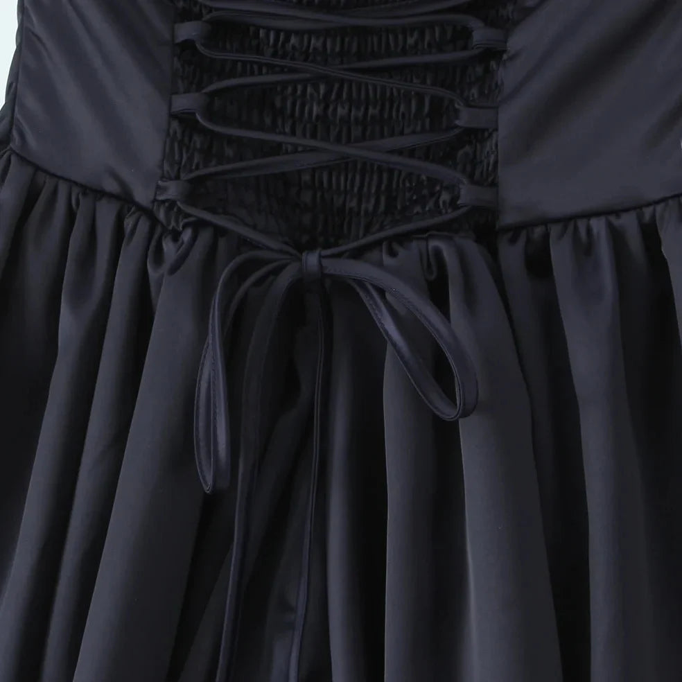 Y2K Halter Bubble Mini Dress