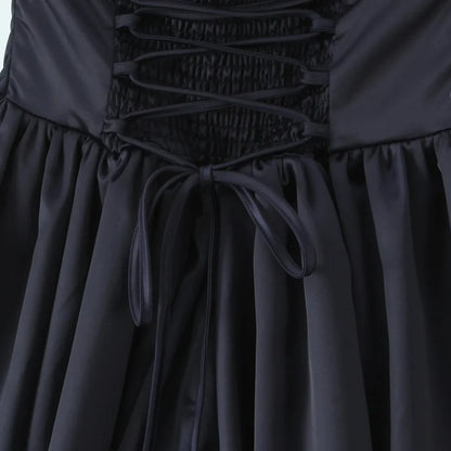 Y2K Halter Bubble Mini Dress