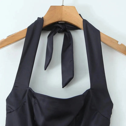 Y2K Halter Bubble Mini Dress