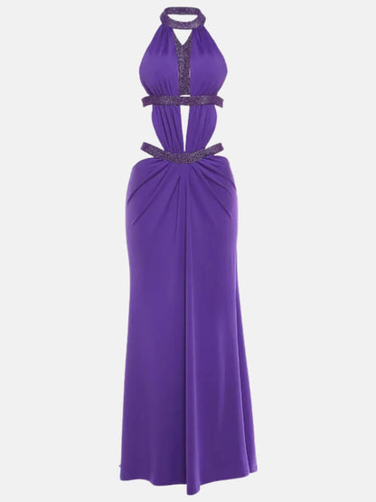 Y2K Halter Cut Out Maxi Dress