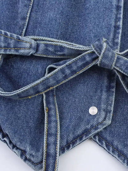 Y2K Halter Denim Top
