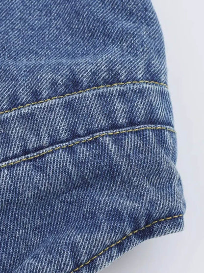 Y2K Halter Denim Top
