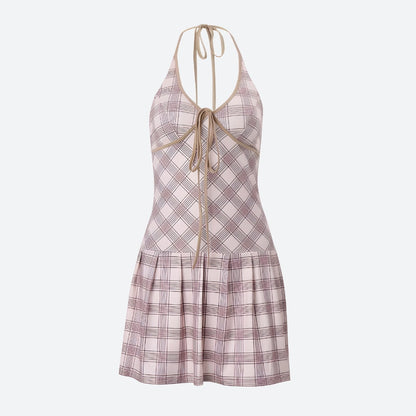 Y2K Halter Neck Mini Dress