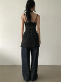 Halter Neck Polka Dot Crop Top