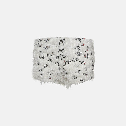 Y2K Halter Top & Sequin Shorts Two Piece Set