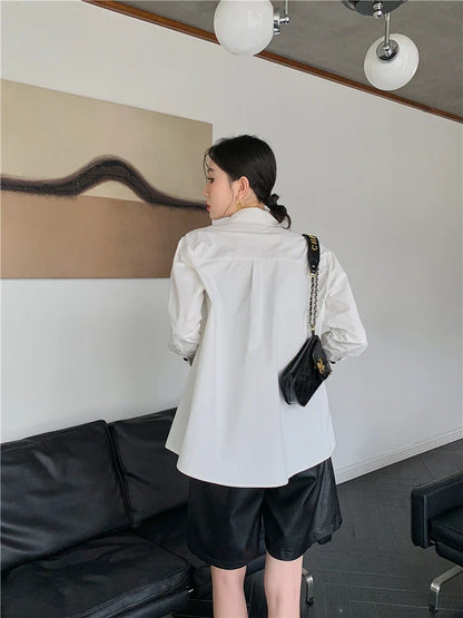 Y2K Heart Button-Up Shirt