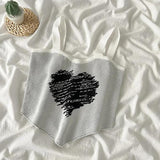 Heart Knit Crop Top
