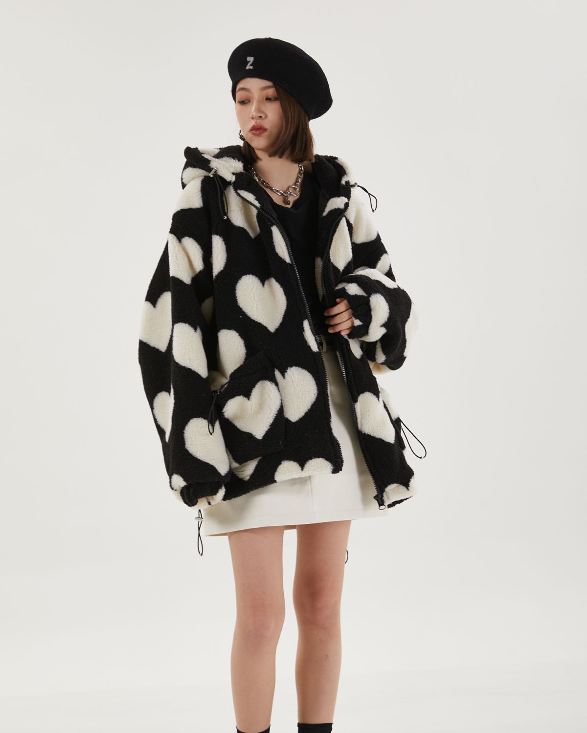 Y2K Heart Pattern Jacket