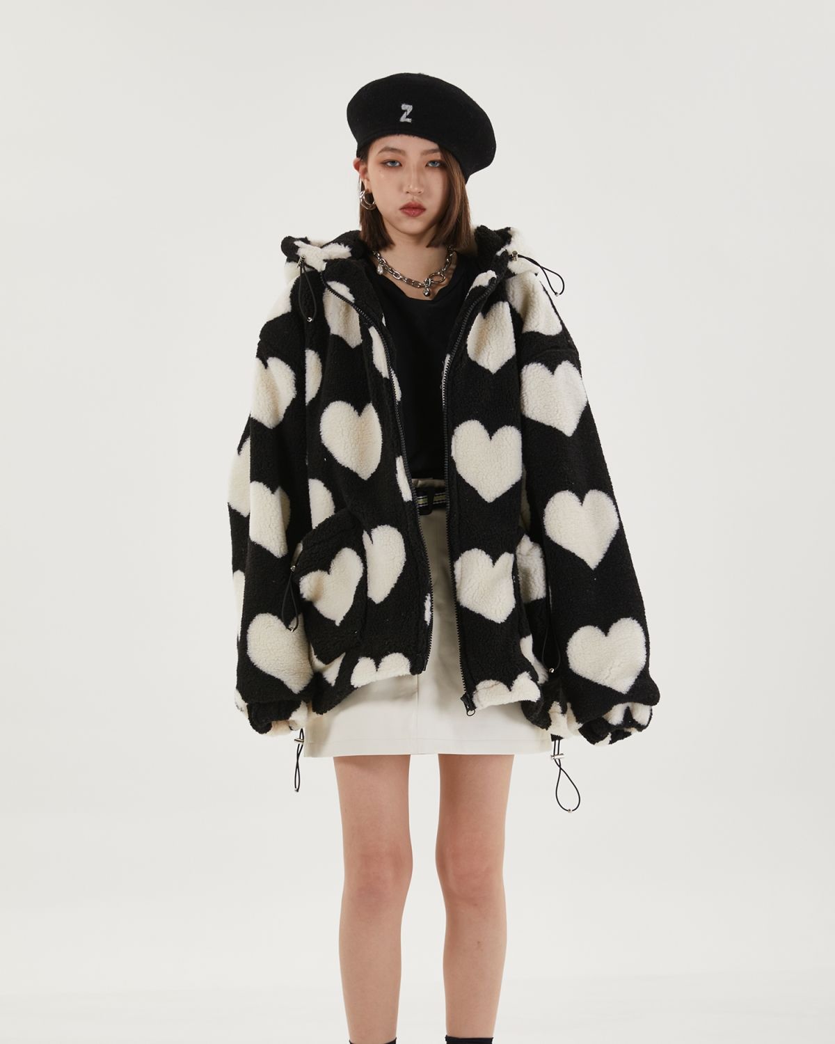 Y2K Heart Pattern Jacket