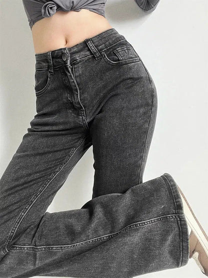 Y2K Heart Pocket Flare Jeans