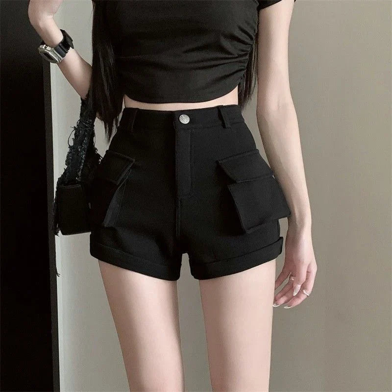 Y2K High Waist Cargo Shorts