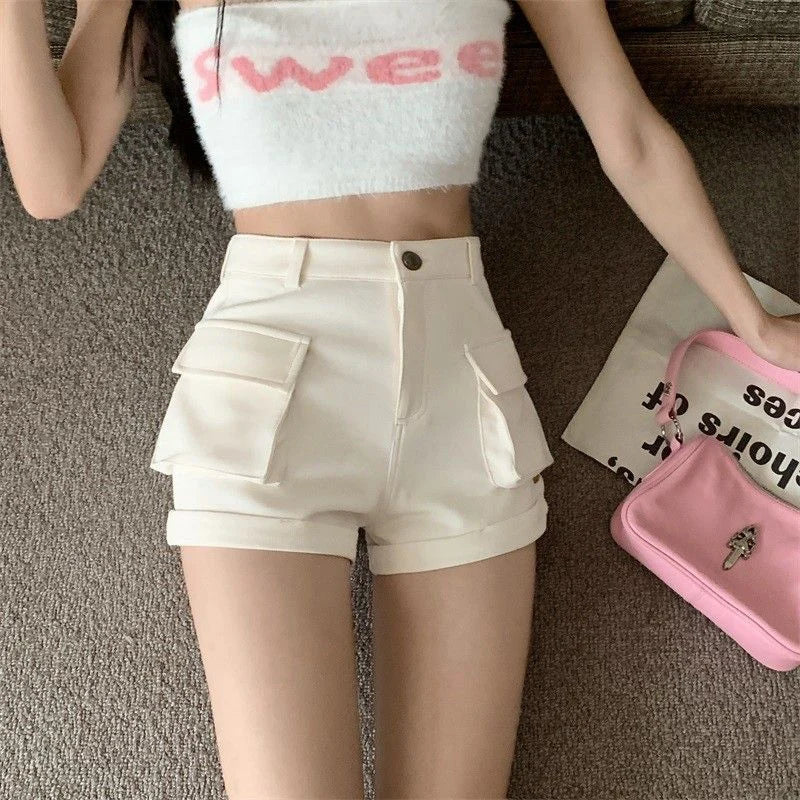 Y2K High Waist Cargo Shorts