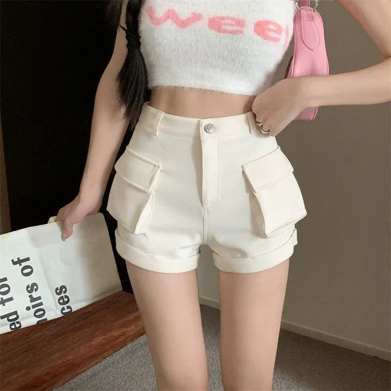 Y2K High Waist Cargo Shorts