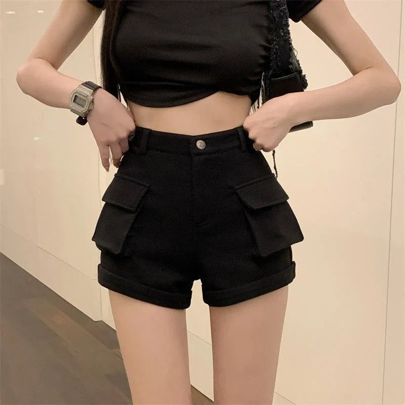 Y2K High Waist Cargo Shorts