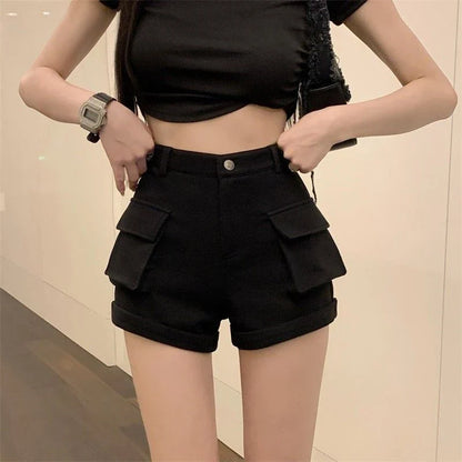 Y2K High Waist Cargo Shorts