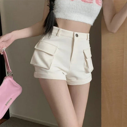 Y2K High Waist Cargo Shorts