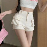 High-Waisted Cargo Shorts