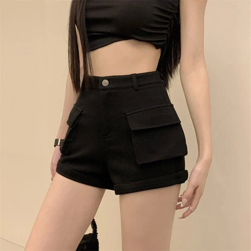 Y2K High Waist Cargo Shorts