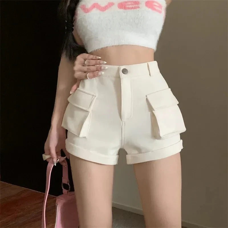 Y2K High Waist Cargo Shorts