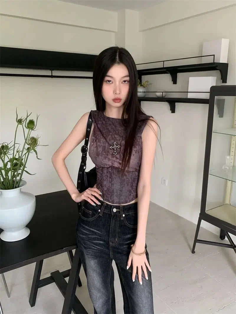 Y2K Hooded Corset Top