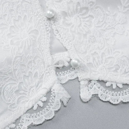Y2K Hook Front Lace Trim Top