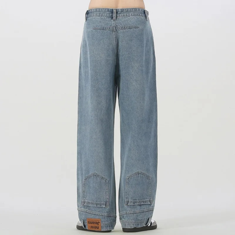 Y2K Inverted Patch Pocket Jeans