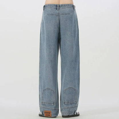 Y2K Inverted Patch Pocket Jeans
