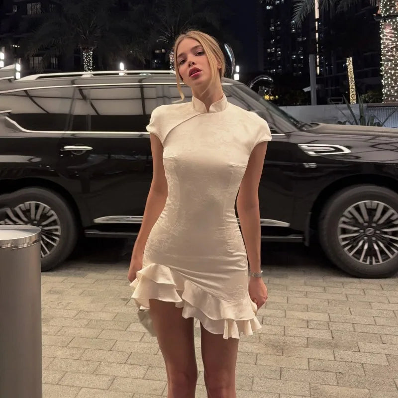 Y2K Jacquard Mini Dress