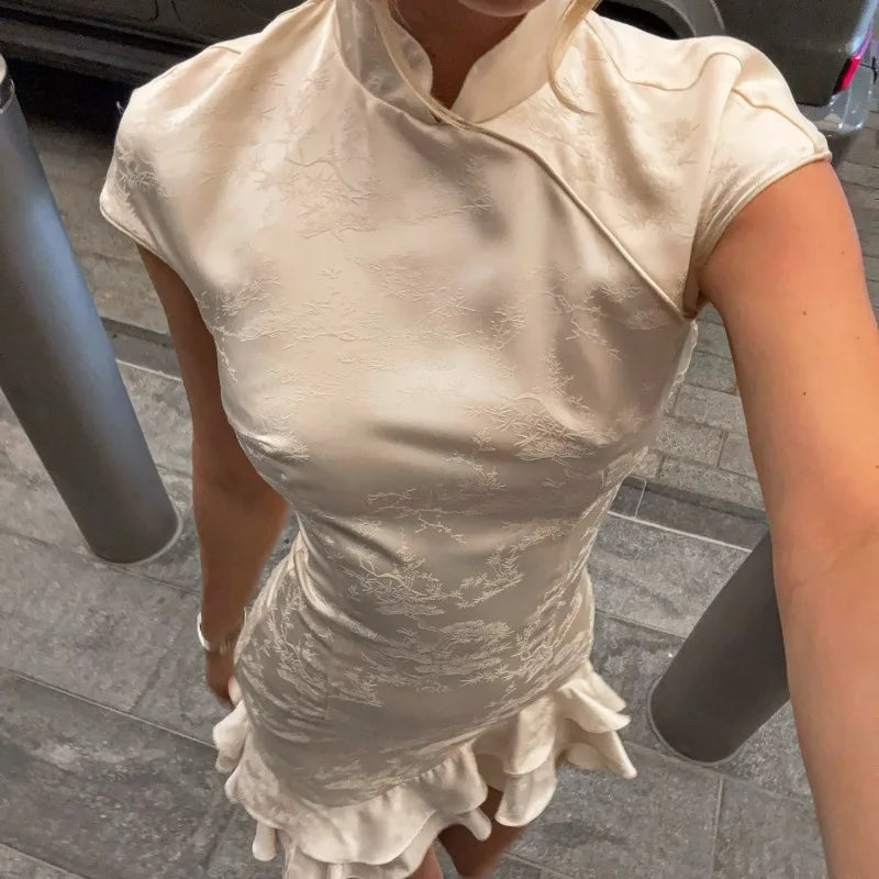 Y2K Jacquard Mini Dress
